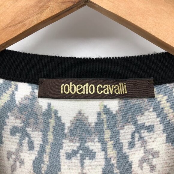 Roberto Cavalli Hot Pink Green  Multi Printed Sleeveless V-neck dress size 2 - Picture 11 of 15